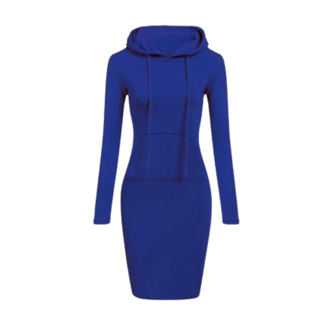 Robe Sweat-Shirt Automne pour Femme Bleue